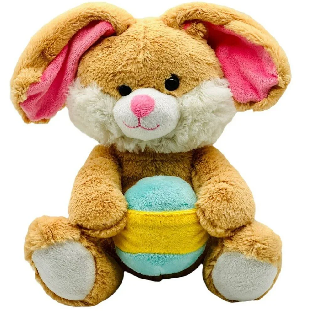 Animal Adventure Bunny Plush‎ with Easter Egg Rabbit Pink Ears 10” Soft Cuddly